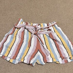 Striped Hollister tie shorts